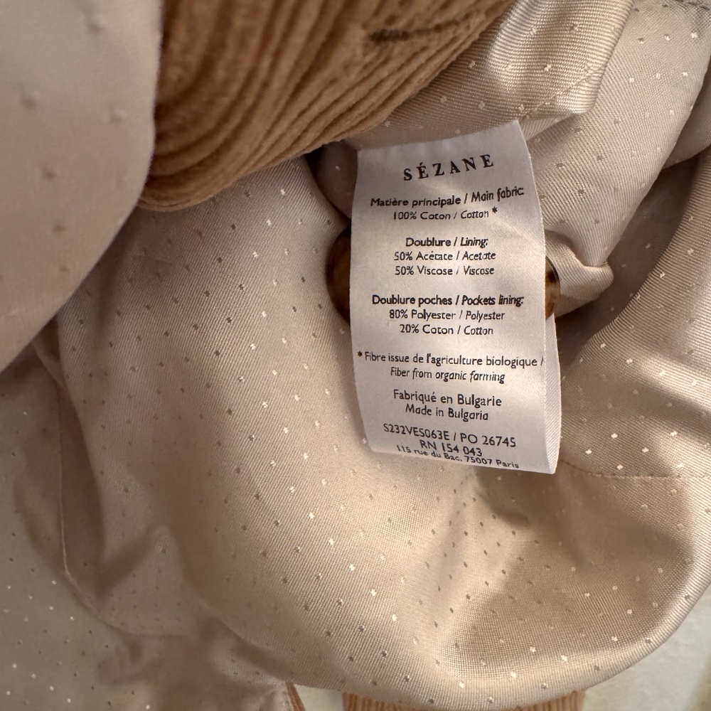 Sezane Michele Jacket Corduroy Blazer - Picture 8 of 8